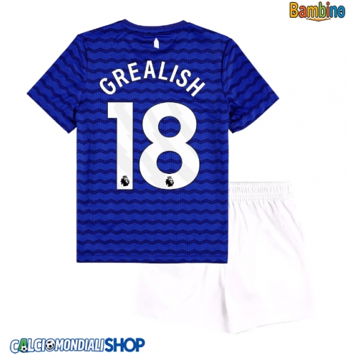 Maglie da calcio Everton Jack Grealish #18 Prima Maglia Bambino 2025-26 Manica Corta + Pantaloni corti)